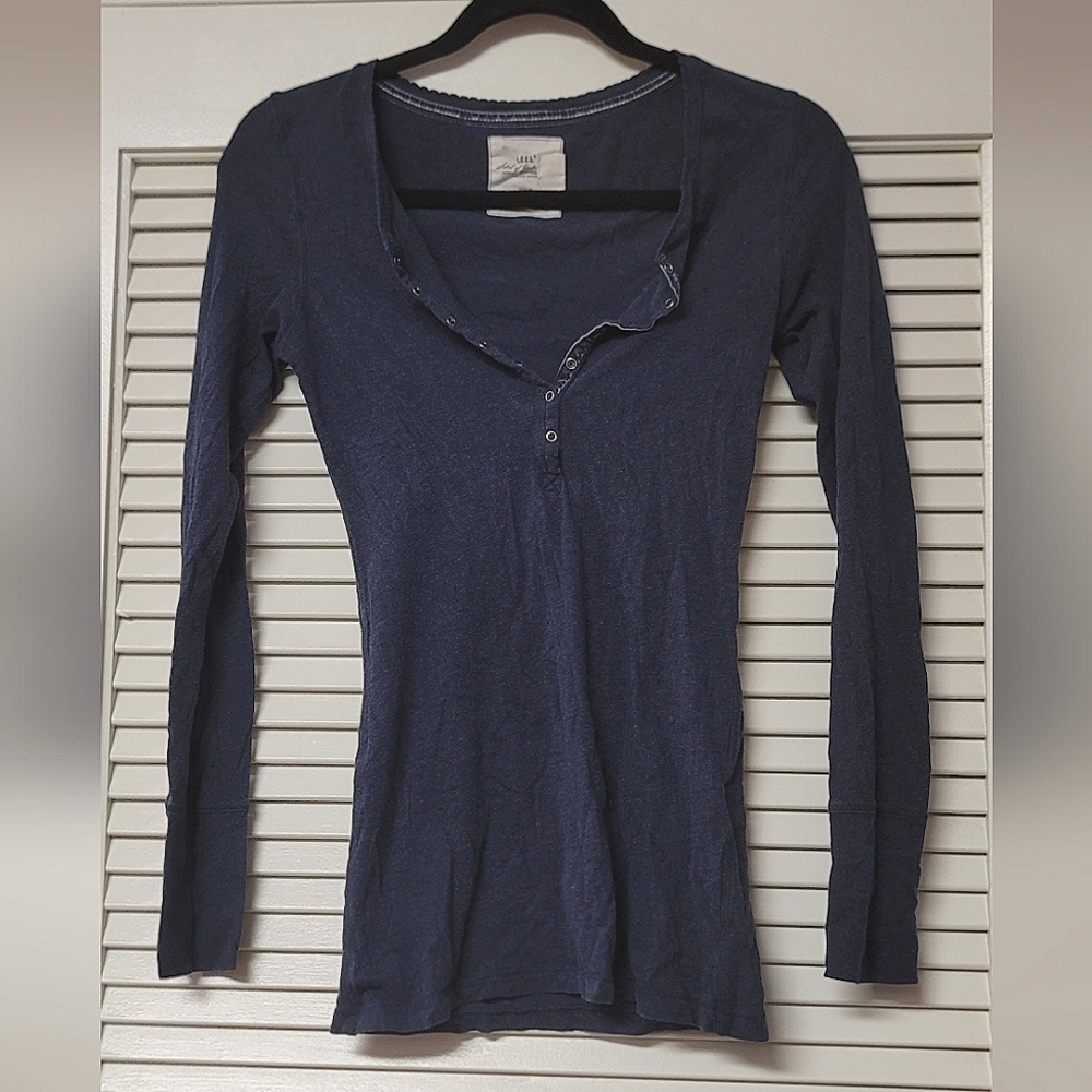 H&M - L.O.G.G Long-Sleeve Greyish Blue Top